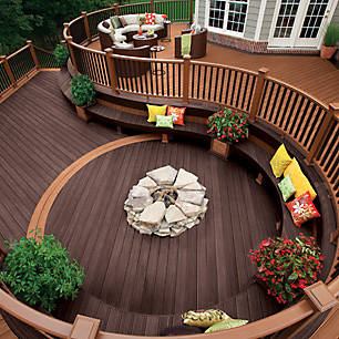 Composite Deck with Fire Pit
